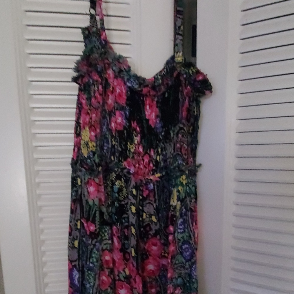 100% Rayon Free people multi color sun dress